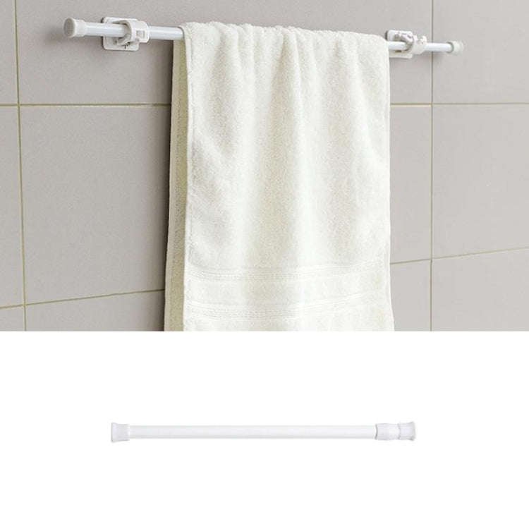 Baking Paint No Punch Curtain Telescopic Rod Hooks Support Bracket, Length: 55cm-90cm