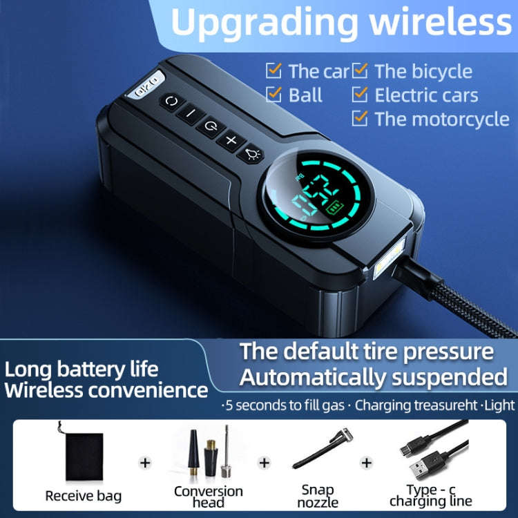 Car Wireless Inflatable Pump Electric Car Tyre 12V High Power Inflator(Upgrade)