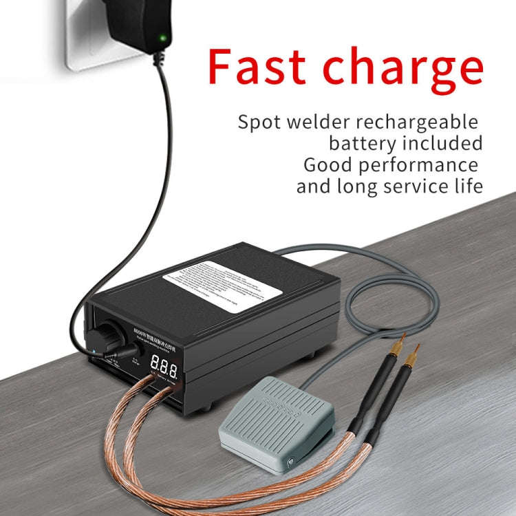 8000W High Power 18650 Battery Handheld Spot Welding Machine, Style: Footswitch Version EU Plug