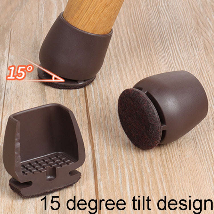 1 inch 8pcs /Set 15 Degree Tilt Table And Chair Feet One-Piece Shock-Absorbing Protective Cover F...