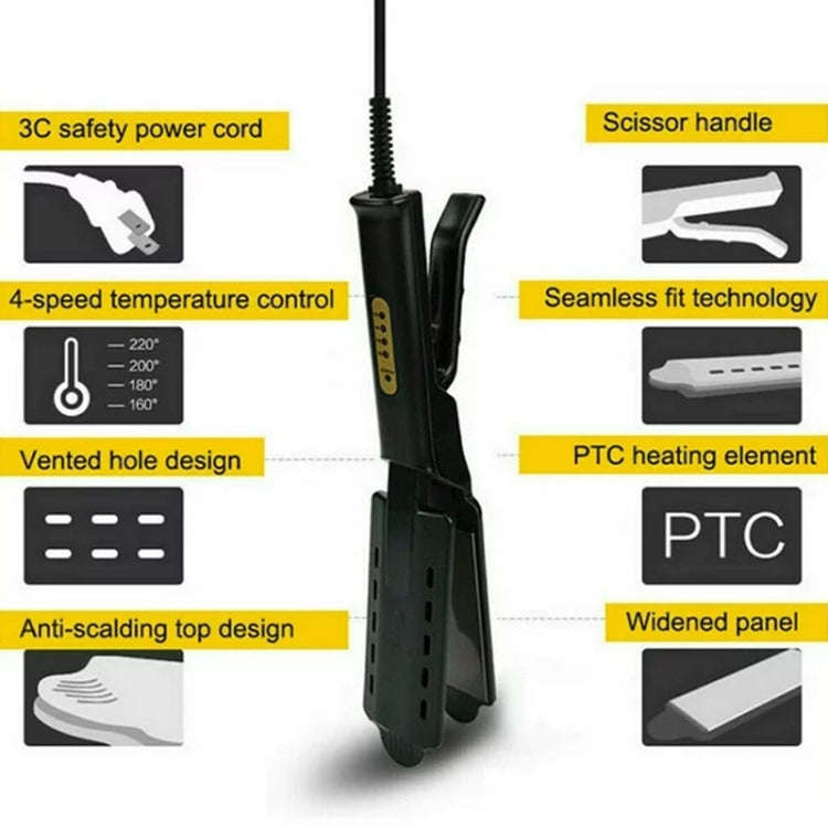 4-Speed Temperature Control Hair Straightening Clip Hair Straightener Hairdressing Tools AU Plug