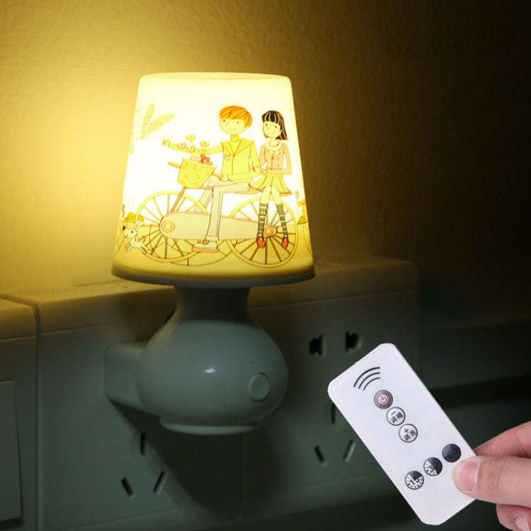 Plug-In Cup-Shaped Night Light Girl Bedroom Bedside Dim Lamp With Remote ControlCN Plug, Style...
