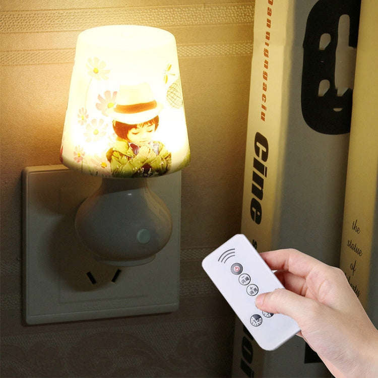 Plug-In Cup-Shaped Night Light Girl Bedroom Bedside Dim Lamp With Remote ControlCN Plug, Style...