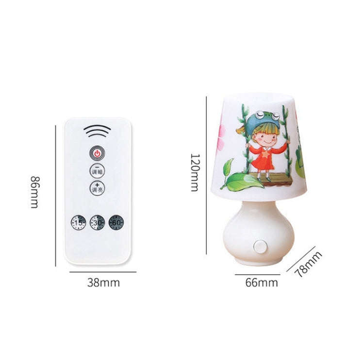 Plug-In Cup-Shaped Night Light Girl Bedroom Bedside Dim Lamp With Remote ControlCN Plug, Style...