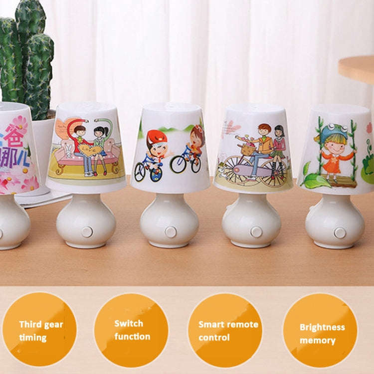 Plug-In Cup-Shaped Night Light Girl Bedroom Bedside Dim Lamp With Remote ControlCN Plug, Style...