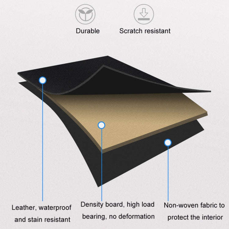 Car Multi-function Leather Trunk Foldable Storage Box(Coffee)