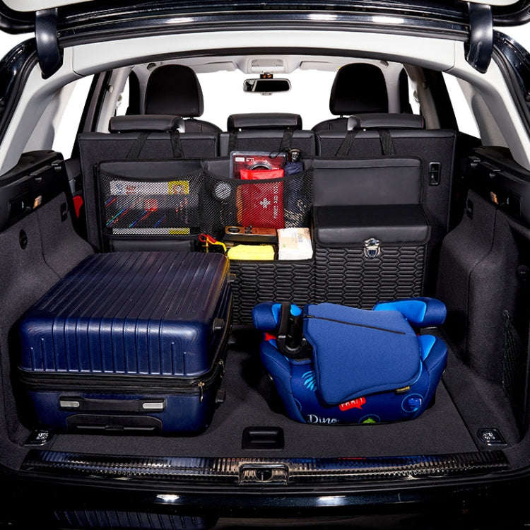 Car Multi-function Leather Trunk Foldable Storage Box(Coffee)