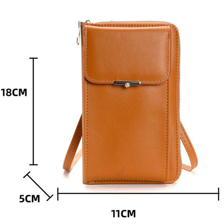 Storage Ladies Cell Phone Bag Shoulder Crossbody Wallet(Green)