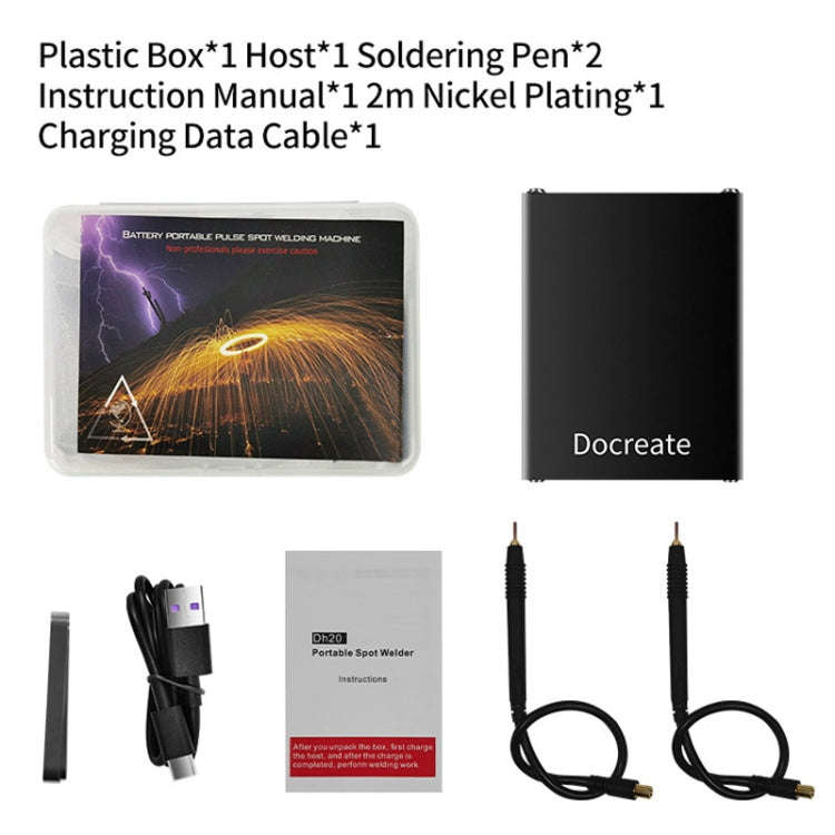 Docreate 18650 Lithium Battery Nickel Band Mini Portable Point Welding Machine With Mobile Power ...