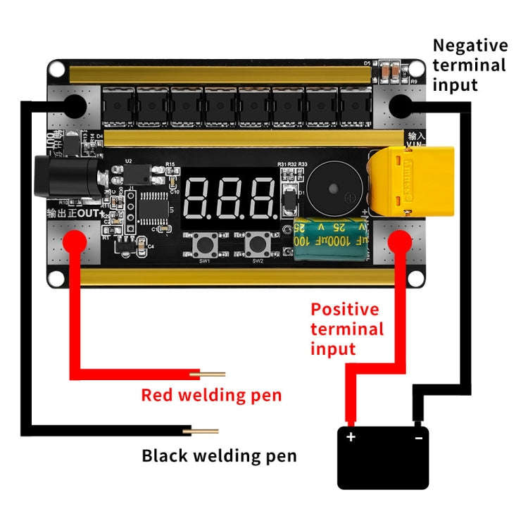 GX591 Full Functional Version 12V Handheld Portable 18650 Mobile Lithium Battery Point Welding Ma...
