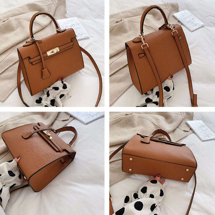 Autumn And Winter Women Hundred Crossbody Handbag Single Shoulder Kelly Bag(Brown)