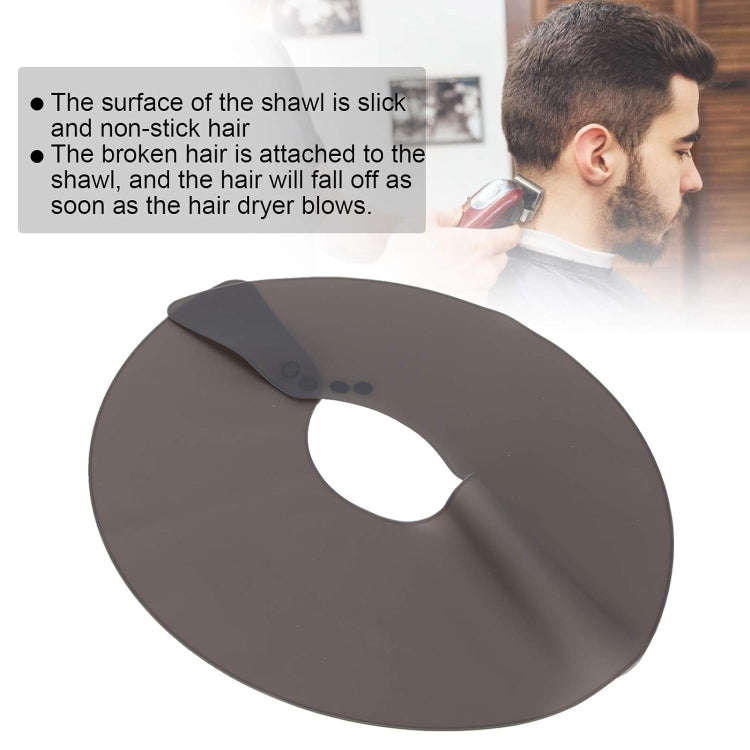 Hair Cutting Adjustable Shawl Capes Silicone Hairdressing Pad Neck Wrap Guard for Salon, Spec: Sm...