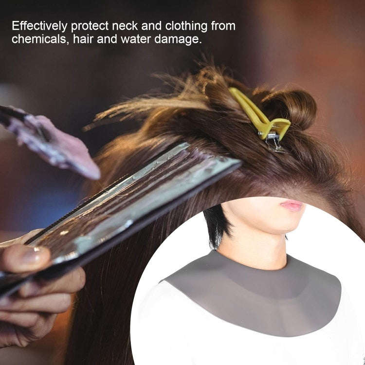 Hair Cutting Adjustable Shawl Capes Silicone Hairdressing Pad Neck Wrap Guard for Salon, Spec: Sm...