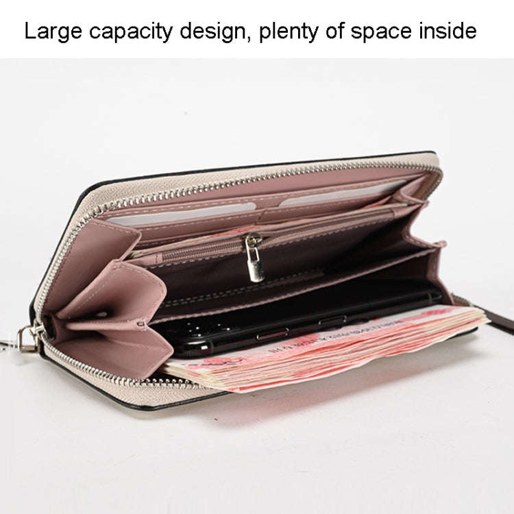 Crocodile Print Long Ladies Clutch Bag Multi Card Position Zipper Wristlet Pouch(Green)