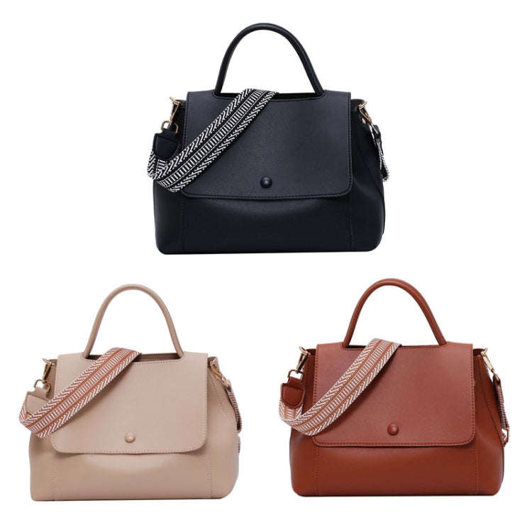 Autumn And Winter Simple Women Handbag Versatile Single Shoulder Crossbody Bag(Brown)