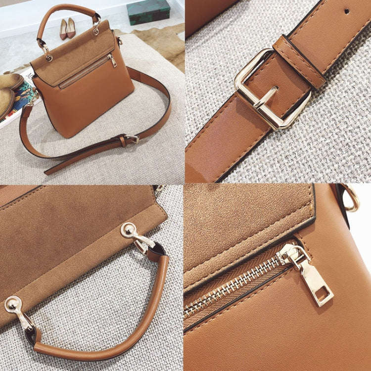 Women Frosted Wide Shoulder Strap Crossbody Square Bag Tote Single Shoulder Bag(Red)