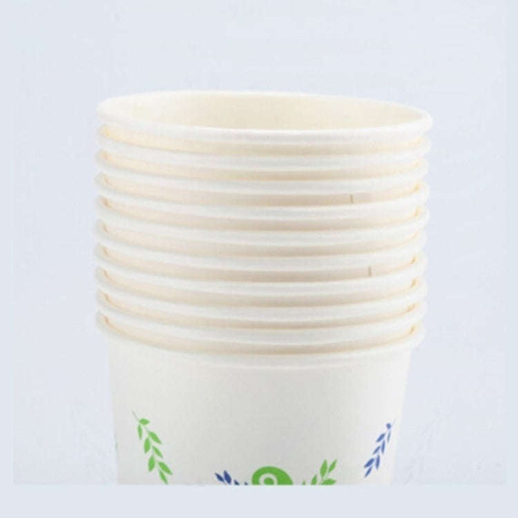 MiaoJie 50pcs /Pack Disposable Paper Cups 8 Ounces Thickened Non-leakable Water Cups(Daily Version)