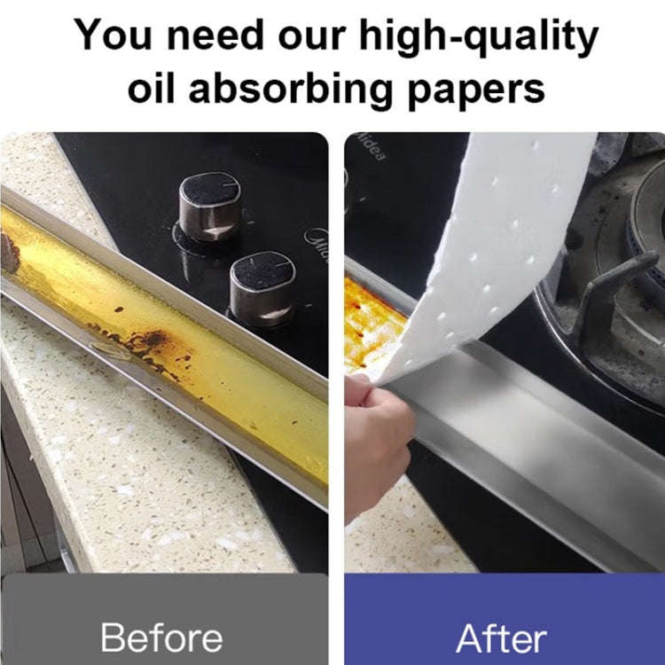 10pcs /Pack Disposable Oil Groove Suction Paper for Cooker Hoods, Spec:  10x90cm Regular
