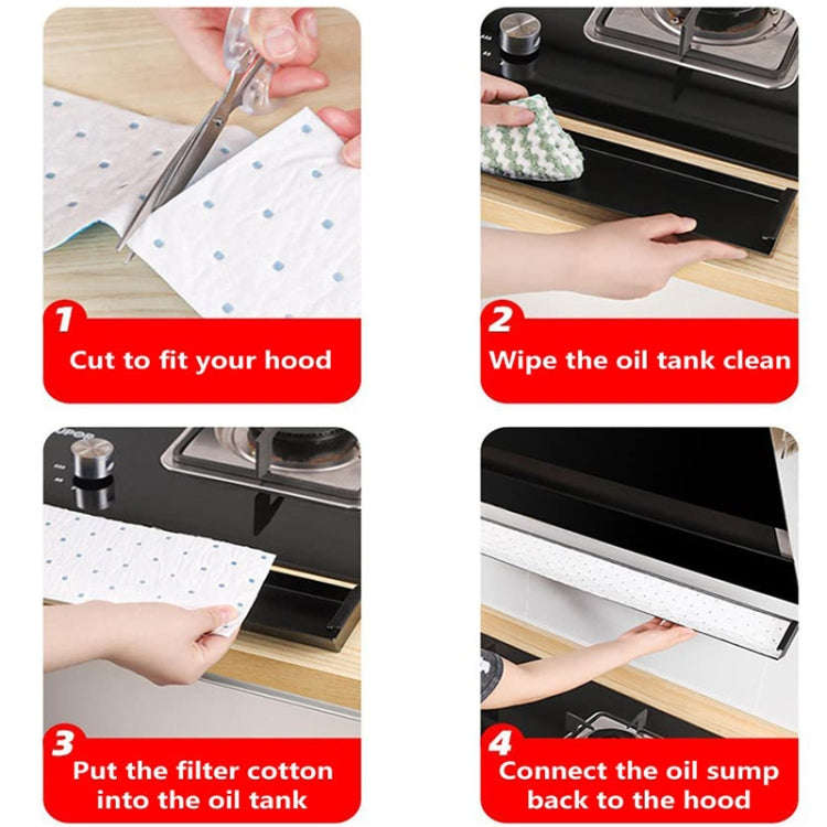 10pcs /Pack Disposable Oil Groove Suction Paper for Cooker Hoods, Spec: 10x90cm Thickened