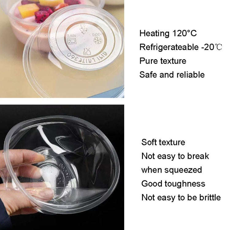 18pcs /Pack HEJIAHAO Food Grade Disposable Bowl Round Thickened Transparent Plastic Bowl