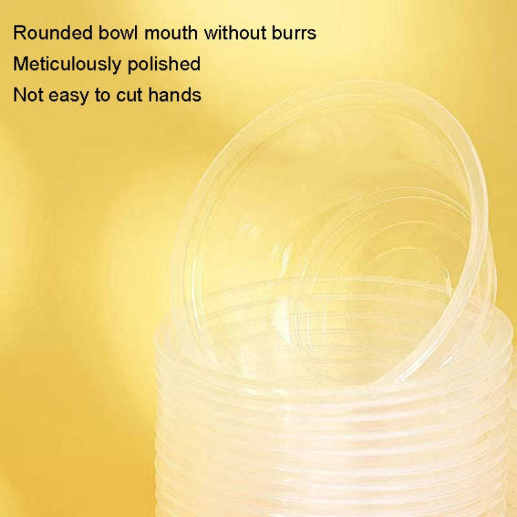 18pcs /Pack HEJIAHAO Food Grade Disposable Bowl Round Thickened Transparent Plastic Bowl