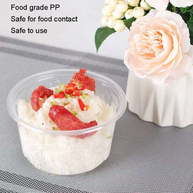 18pcs /Pack HEJIAHAO Food Grade Disposable Bowl Round Thickened Transparent Plastic Bowl