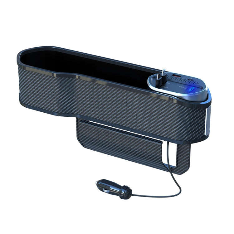 Digital Display Multifunctional Super Fast Charging Car Seat Gap Storage Box, Model: Without Wire...