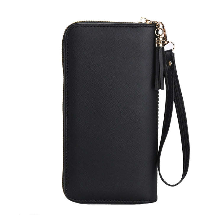 Lingerie Long Ladies Wallet Large Capacity Clutch Cell Phone Bag(Black)