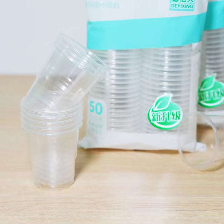 50pcs /Pack 180ml Disposable Cup Transparent PP Thickened Aviation Water Cup