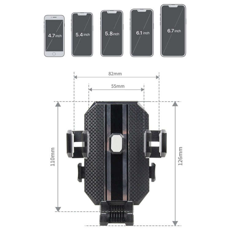 Knob Type Car Air Conditioner Air Outlet Navigation Mobile Phone Holder(Grey)