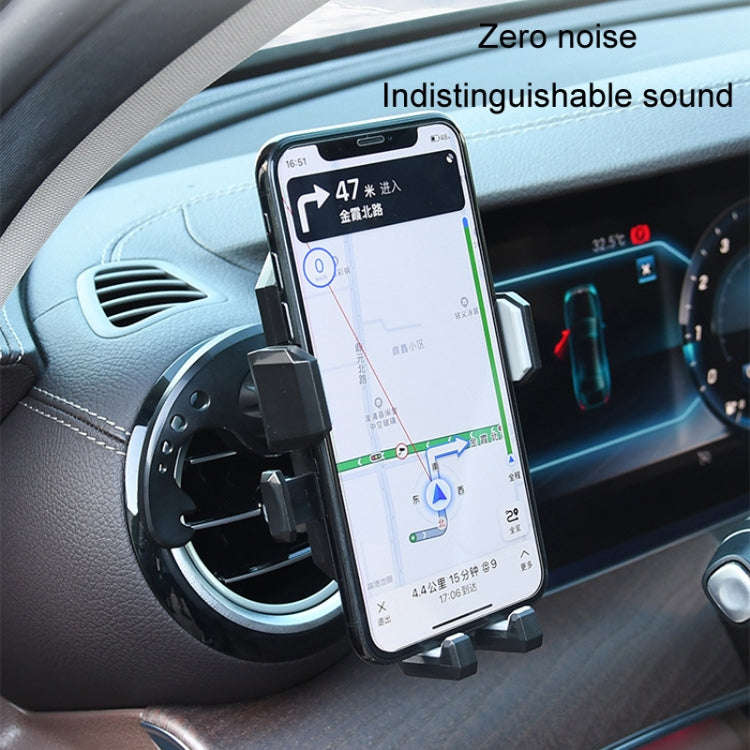 Knob Type Car Air Conditioner Air Outlet Navigation Mobile Phone Holder(Grey)