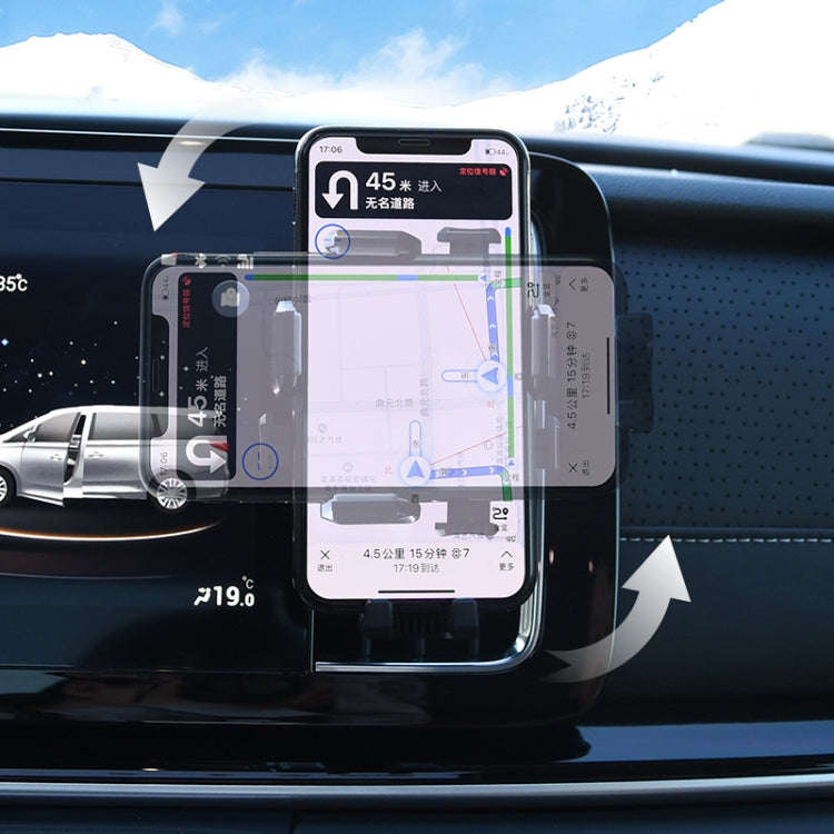 Knob Type Car Air Conditioner Air Outlet Navigation Mobile Phone Holder(Grey)