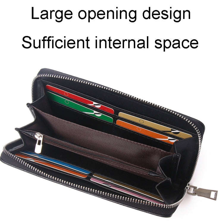 Ladies Long Casual Hand Clutch Bag Multi Card Position Zipper Phone Pouch, Model: W15840-13