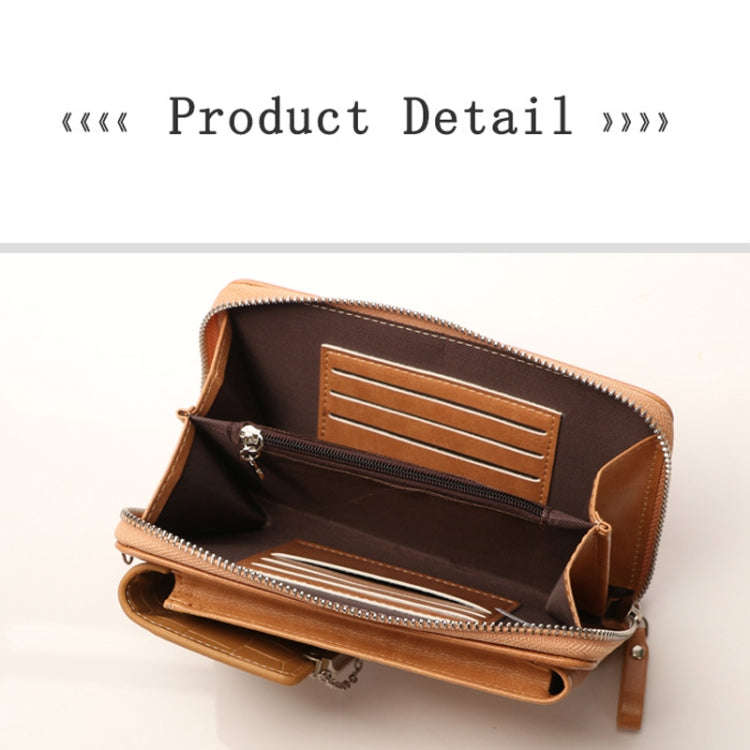 Women Vertical Mobile Phone Bag Shoulder Crossbody Bag Multifunctional Large-capacity Wallet(Apri...