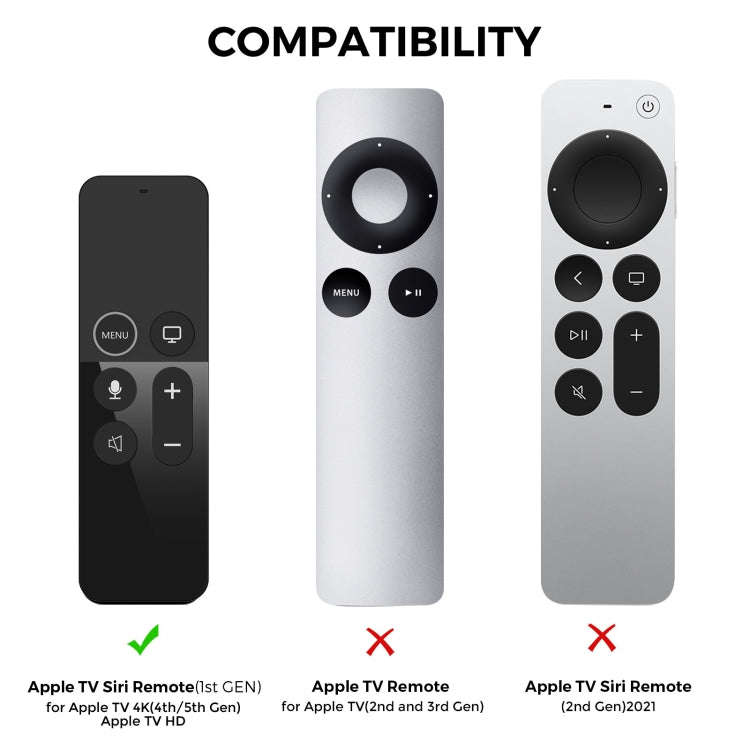 For Apple TV HD / 4K+AirTag AhaStyle PT157 Remote Control Tracker 2 In 1 Silicone Protective Cove...