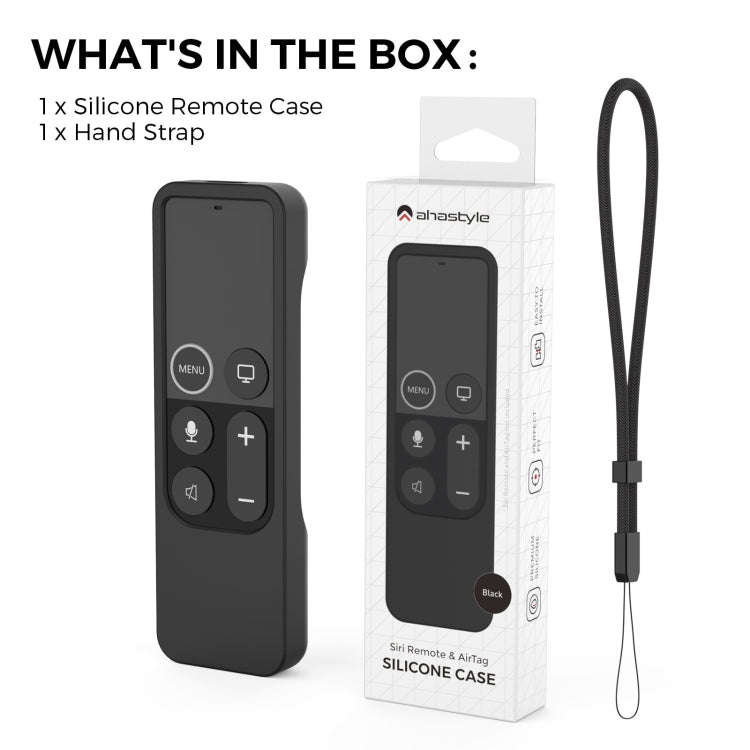 For Apple TV HD / 4K+AirTag AhaStyle PT157 Remote Control Tracker 2 In 1 Silicone Protective Cove...