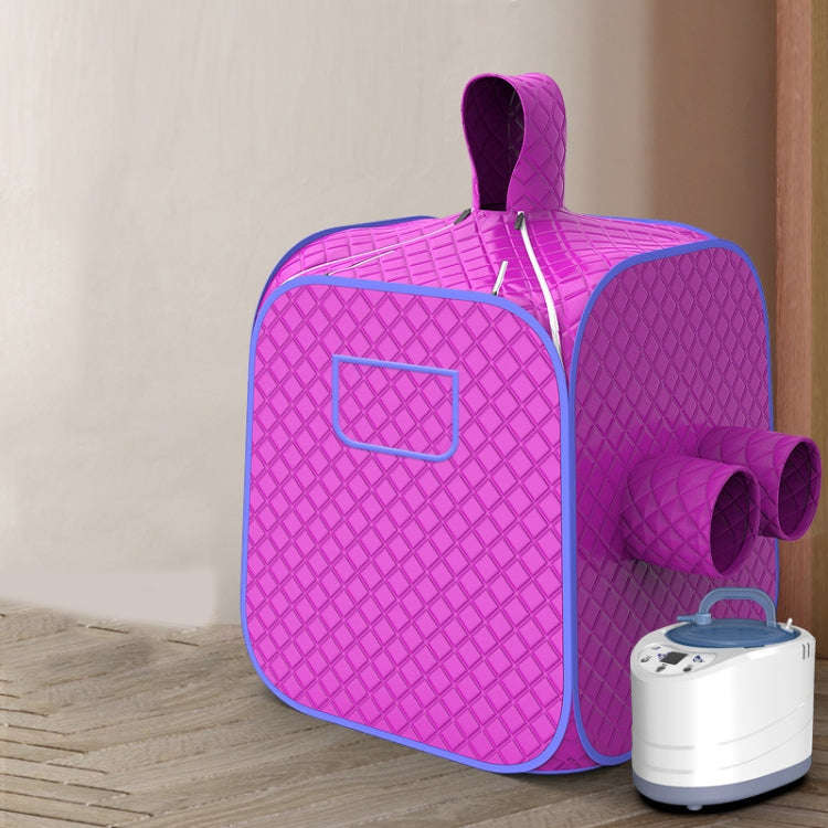 Dual Person Portable Steam Sauna Spa With Pot Set Weight Loss Skin Spa Machine EU Plug 220V(Purple)