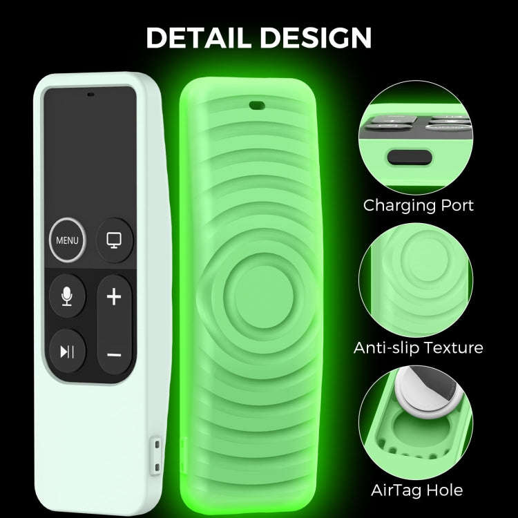 For Apple TV HD / 4K+AirTag AhaStyle PT175 Remote Control Tracker 2 In 1 Silicone Protective Cove...