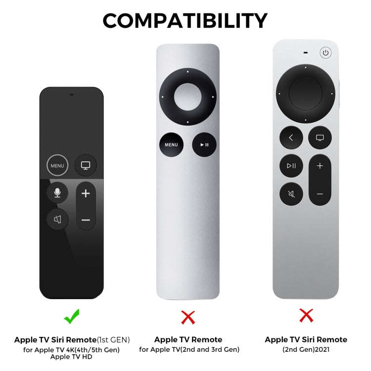 For Apple TV HD / 4K+AirTag AhaStyle PT175 Remote Control Tracker 2 In 1 Silicone Protective Cove...