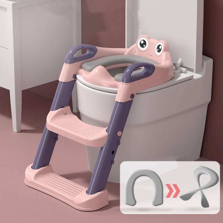 Household Childrens Toilet Seat Staircase Baby Folding Shelf Cushion Cover, Model: PU Soft Pad(Pink)