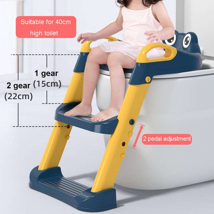 Household Childrens Toilet Seat Staircase Baby Folding Shelf Cushion Cover, Model: PU Soft Pad(Ye...