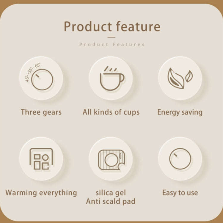 CEOOL  Thermostatic Cup Electric Heating Coaster Coffee Thermal Cup Pad,CN Plug, Spec: Ceramic Cup
