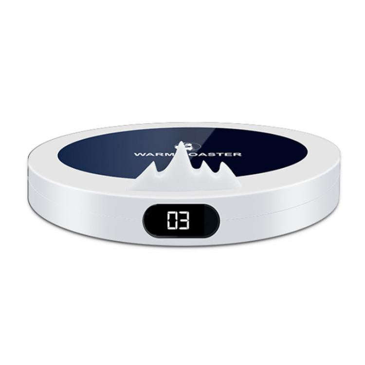 USB Intelligent Constant Temperature Automatic Heating Coaster(Northern Hemisphere White)