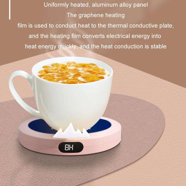 USB Intelligent Constant Temperature Automatic Heating Coaster(Northern Hemisphere Pink)