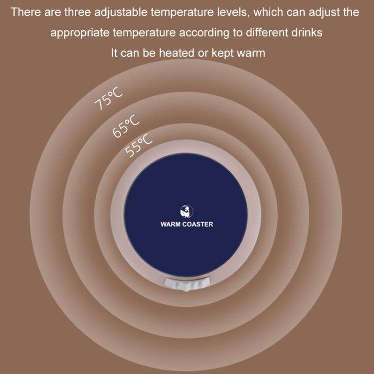 USB Intelligent Constant Temperature Automatic Heating Coaster(Northern Hemisphere White)