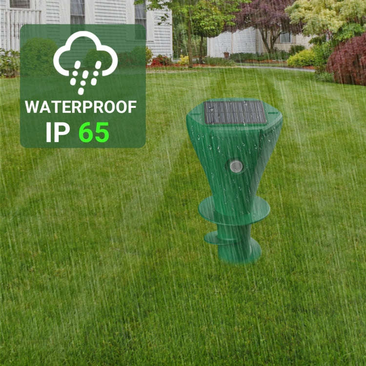 Outdoor Farm Mouse Repeller Solar Ultrasonic Rechargeable IP65 Waterproof Electronic Repeller(Green)