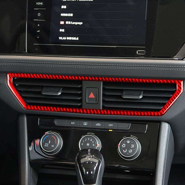 For Volkswagen Sagitar 2019-2023 Left-hand Drive Central Control Air Outlet Sticker(Red)