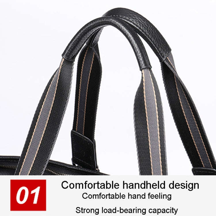 Large Capacity Leather Luggage Bag Multifunctional Single Shoulder Travel Bag(4028 Black)