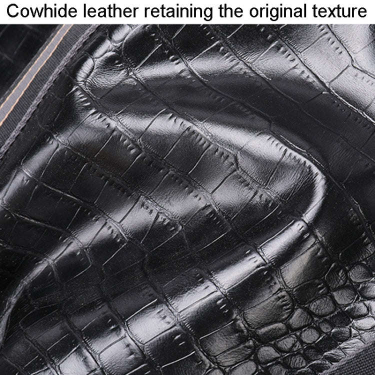Large Capacity Leather Duffel Bag Multifunctional Crocodile Print Traveling Bag(4009 Crocodile Pr...