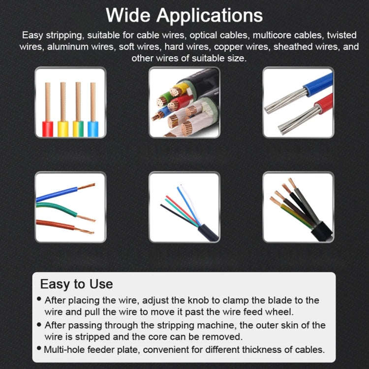 Household Hand-Cranked Small Stripping Machine Waste Wire And Cable Stripping Tool, Style: Peelin...